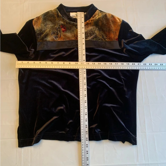 Vintage Erin London velvet, Petite size medium black and gold - Picture 7 of 15